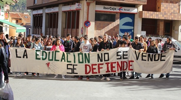 Imagen de una protesta estudiantil del año 2014